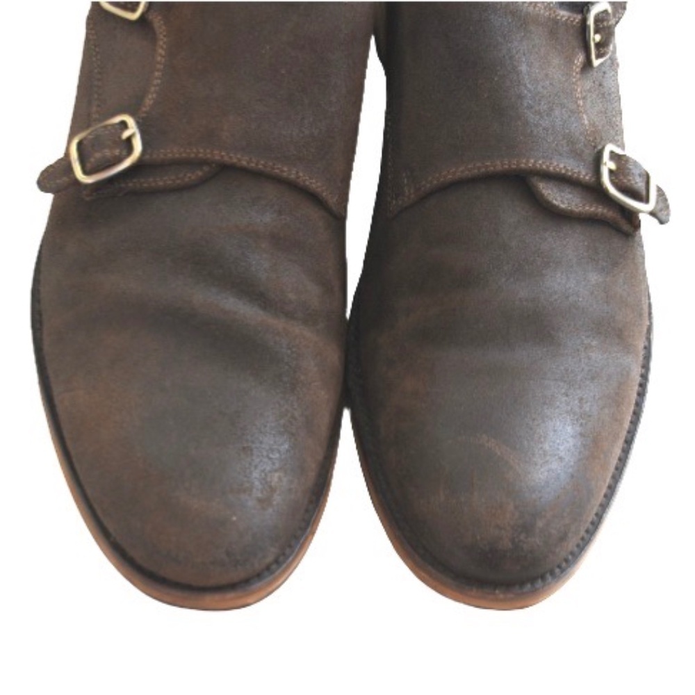 Gordon Rush || Double Monk Strap Allan Leathered Suade Shoe Size 11 - Picture 4 of 6